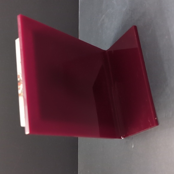 Vintage Lucite Encased Carved And painted Owl In a Maroon Frame. - Picture 4 of 9